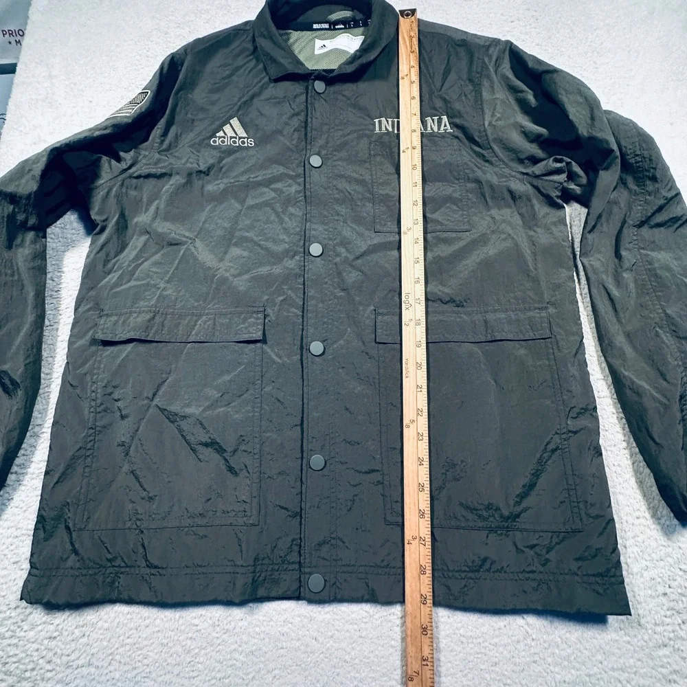 Adidas Indiana Hoosiers Windbreaker Jacket L Green IU Salute to Service Military